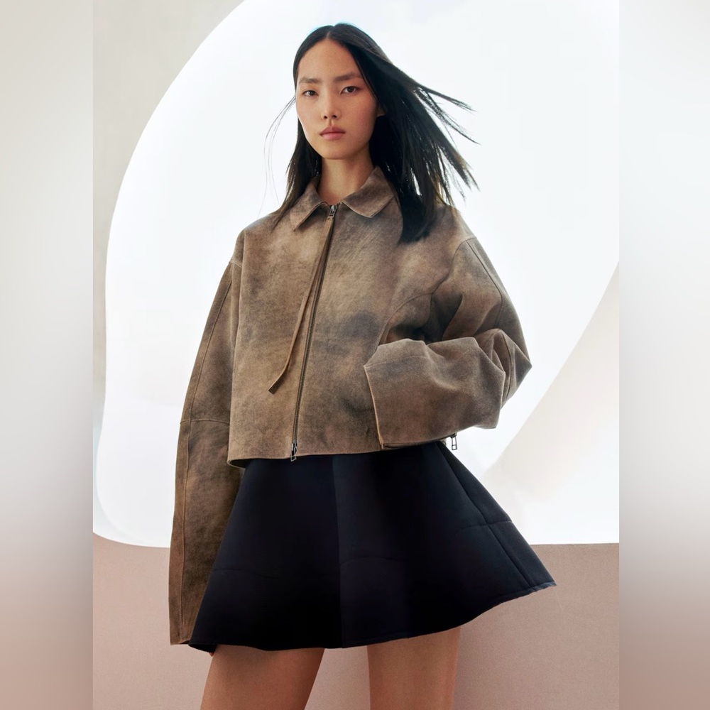 H&M Studio Collection 
NWT WASHED-LOOK SUEDE JACKET SIZE MEDIUM